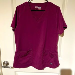 Maroon Grey’s Anatomy Scrub Top